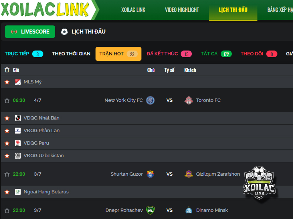 Tra cứu lịch bóng đá trực tuyến nhanh nhất tại Xôi Lạc TV