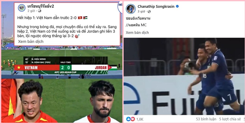 Hành động ngỡ ngàng của Chanathip khi U23 Việt Nam thăng hoa